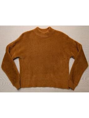 Bailey 44 Women's Fuzzy Mock Neck Mustard Sweater XS